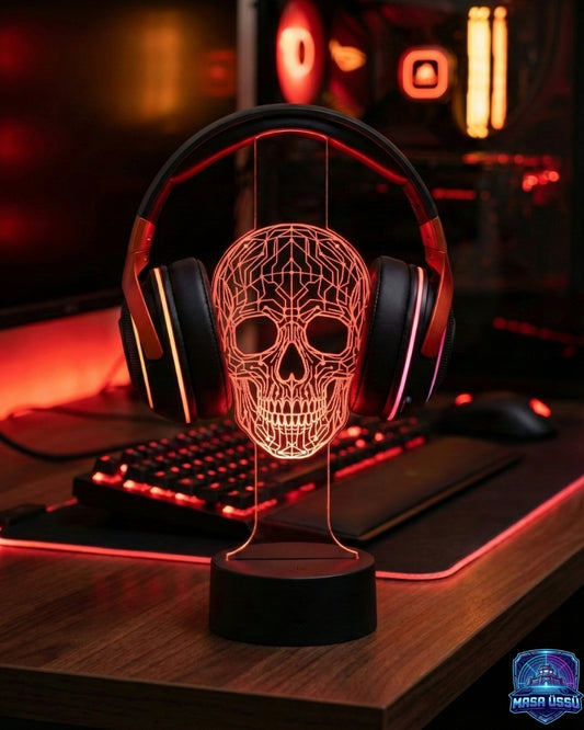 ELEKTRO KURU KAFA TEMALI RGB KULAKLIK TUTACAĞI