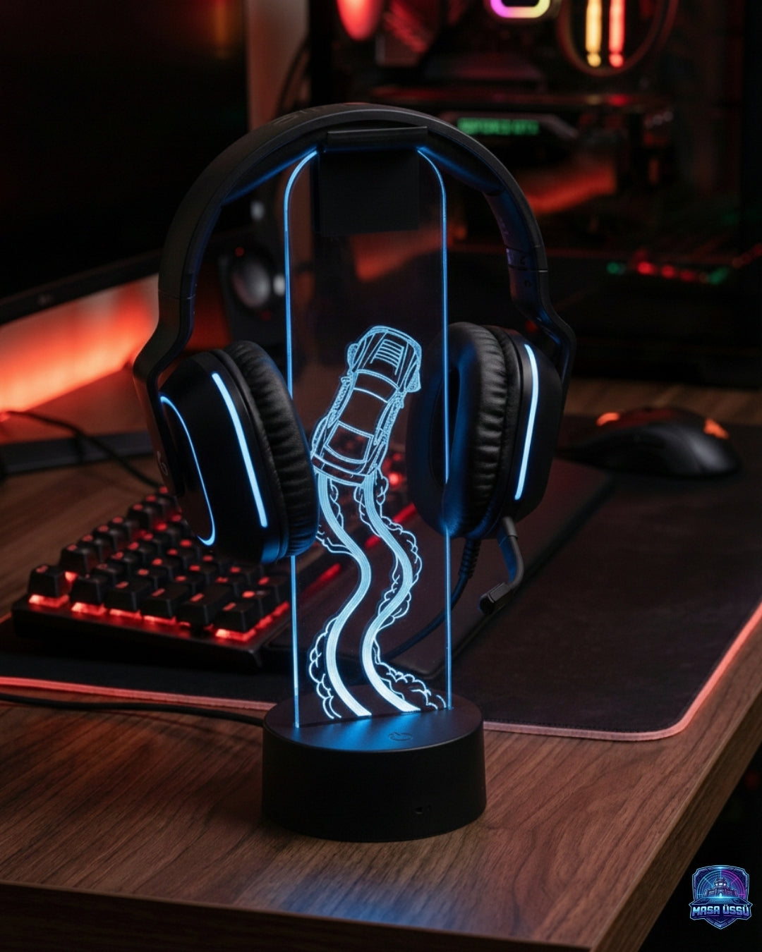 DRİFT TEMALI RGB KULAKLIK TUTACAĞI