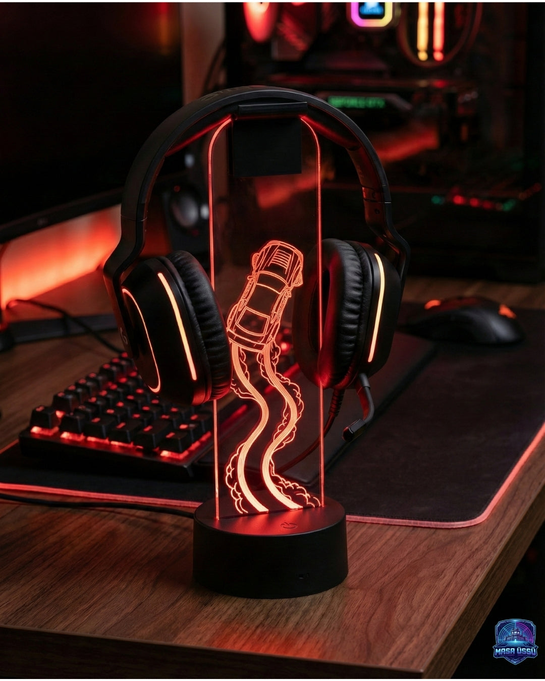 DRİFT TEMALI RGB KULAKLIK TUTACAĞI