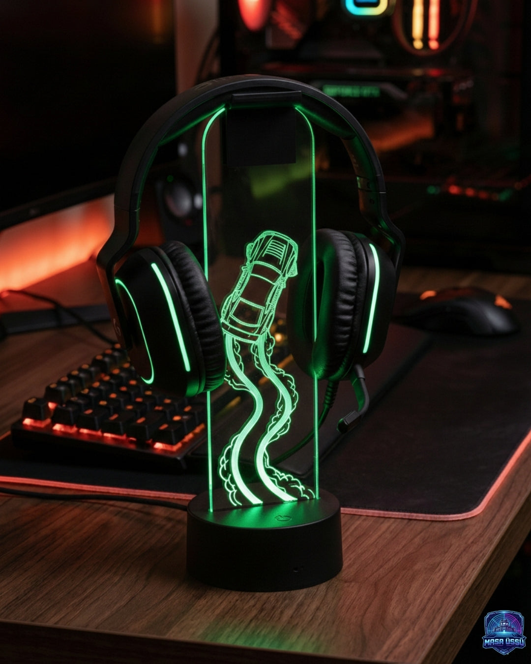 DRİFT TEMALI RGB KULAKLIK TUTACAĞI