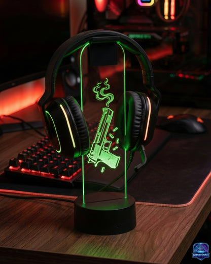 DEAGLE SİLAH TEMALI RGB KULAKLIK TUTACAĞI