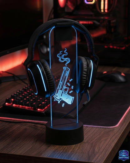 DEAGLE SİLAH TEMALI RGB KULAKLIK TUTACAĞI