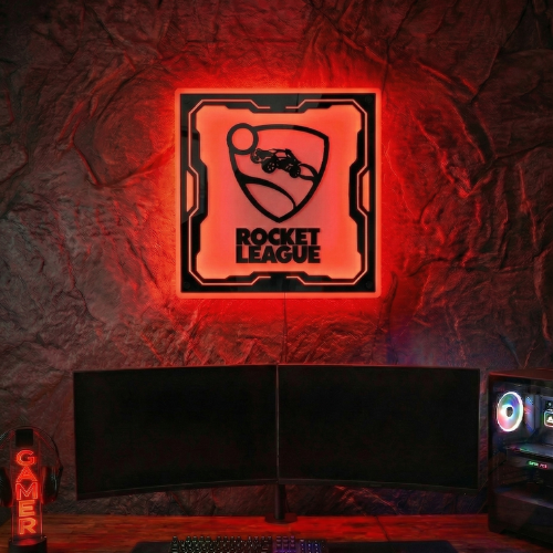 ROCKET LEAGUE Temalı Akıllı RGB Duvar Dekoru