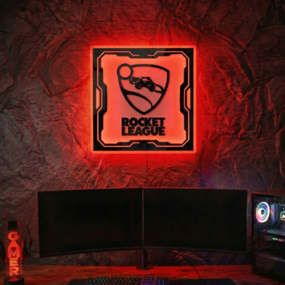 ROCKET LEAGUE Temalı Akıllı RGB Duvar Dekoru
