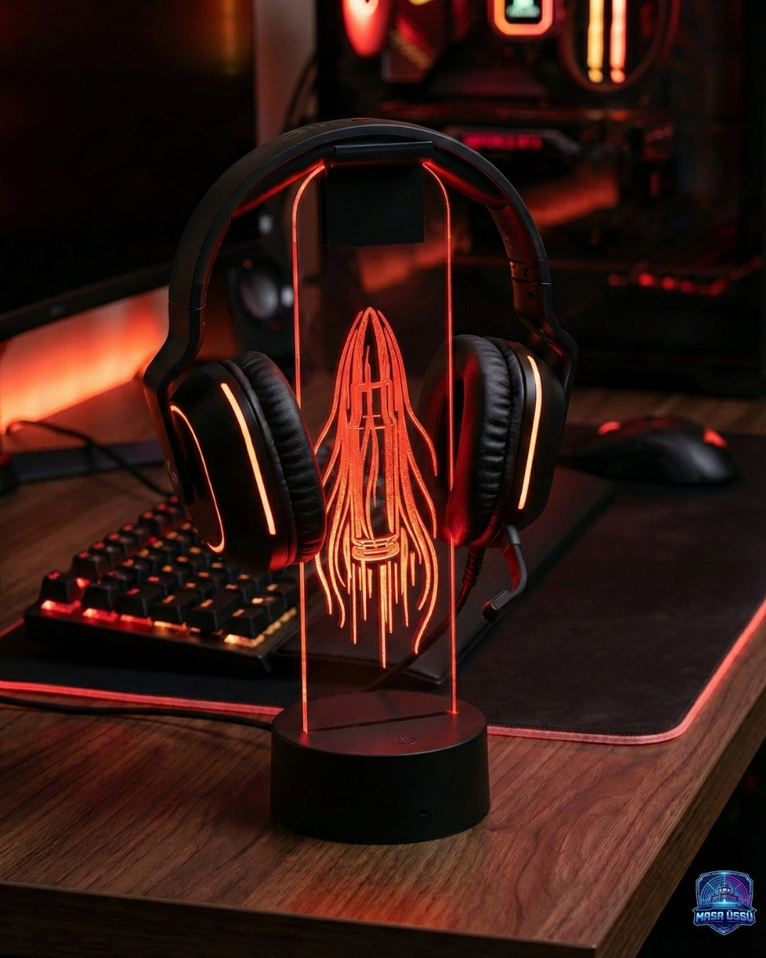 MERMİ TEMALI RGB KULAKLIK TUTACAĞI