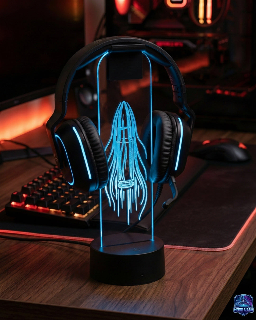 MERMİ TEMALI RGB KULAKLIK TUTACAĞI