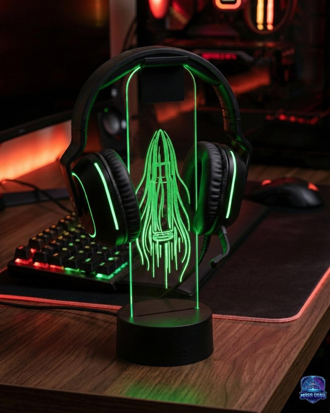 MERMİ TEMALI RGB KULAKLIK TUTACAĞI