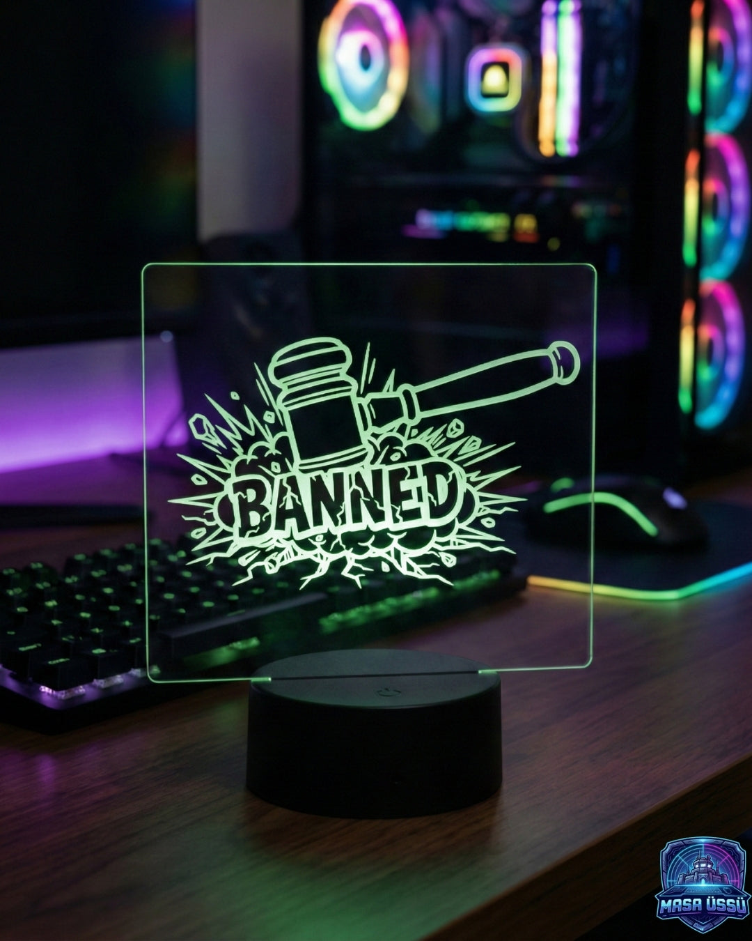 BANLANDIN TEMALI MASA ÜSTÜ RGB DEKARASYON