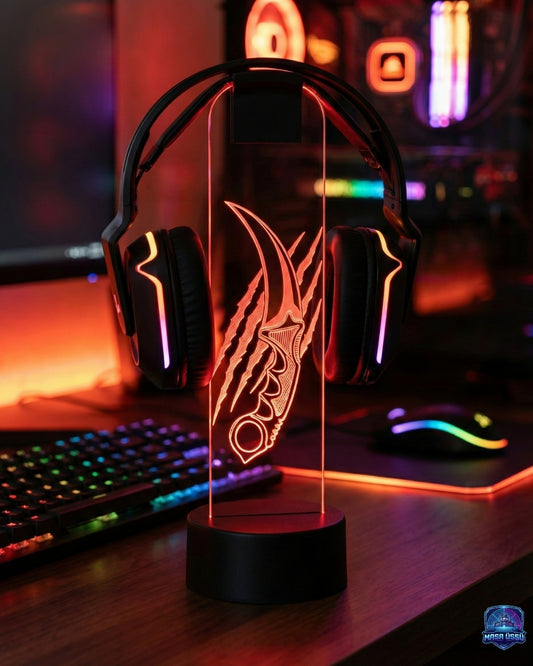 KARAMBİT BIÇAK TEMALI RGB KULAKLIK TUTACAĞI