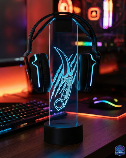 KARAMBİT BIÇAK TEMALI RGB KULAKLIK TUTACAĞI