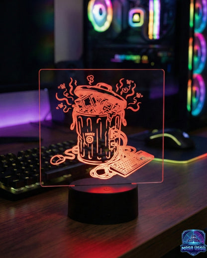 ÇÖP STUP TEMALI MASA ÜSTÜ RGB DEKARASYON