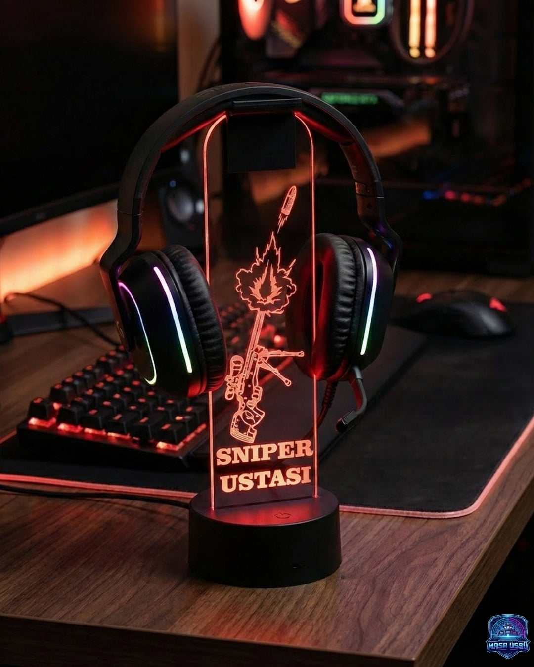 SNIPER TEMALI RGB KULAKLIK TUTACAĞI