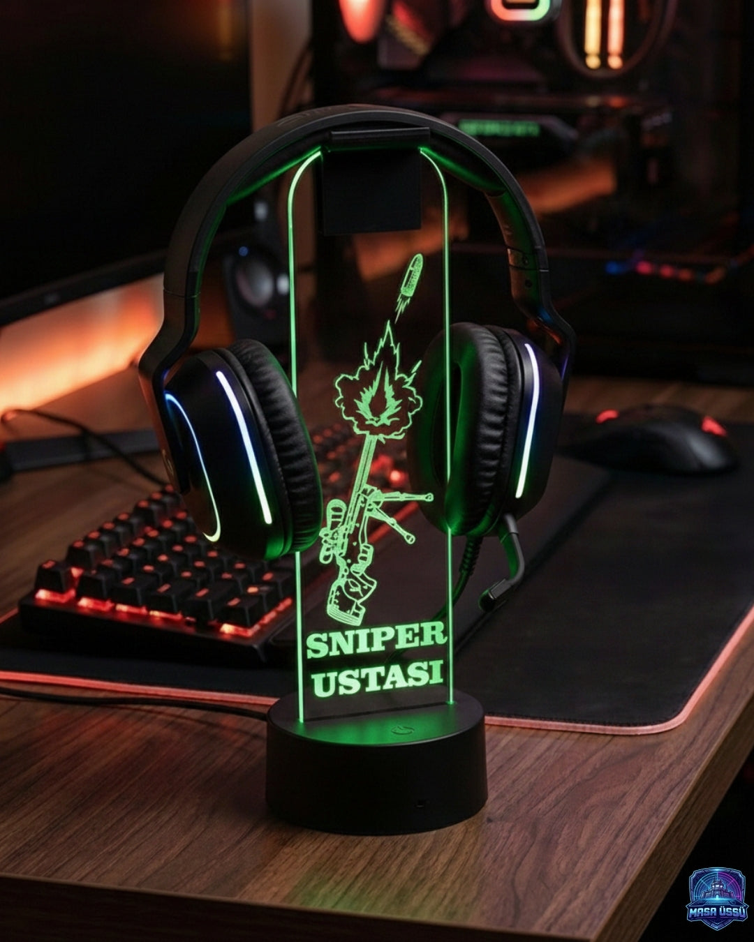 SNIPER TEMALI RGB KULAKLIK TUTACAĞI
