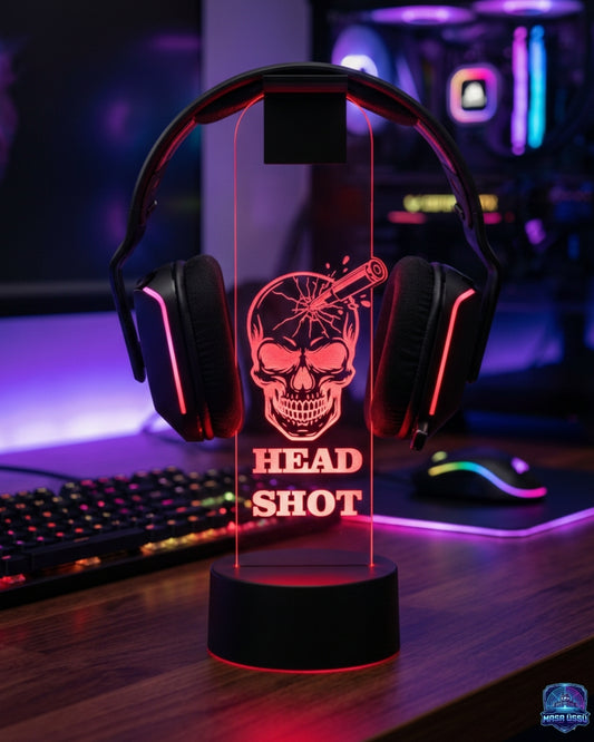 HEAD SHOT TEMALI RGB KULAKLIK TUTACAĞI