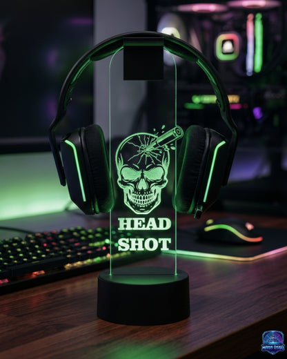 HEAD SHOT TEMALI RGB KULAKLIK TUTACAĞI