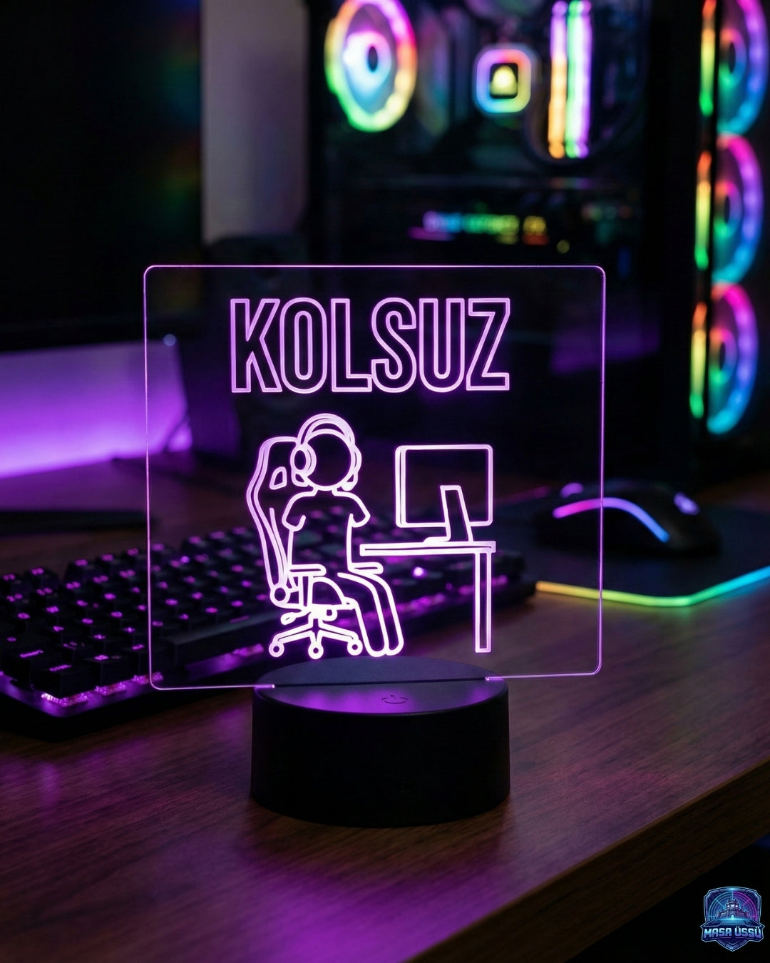 KOLSUZ TEMALI MASA ÜSTÜ RGB DEKARASYON