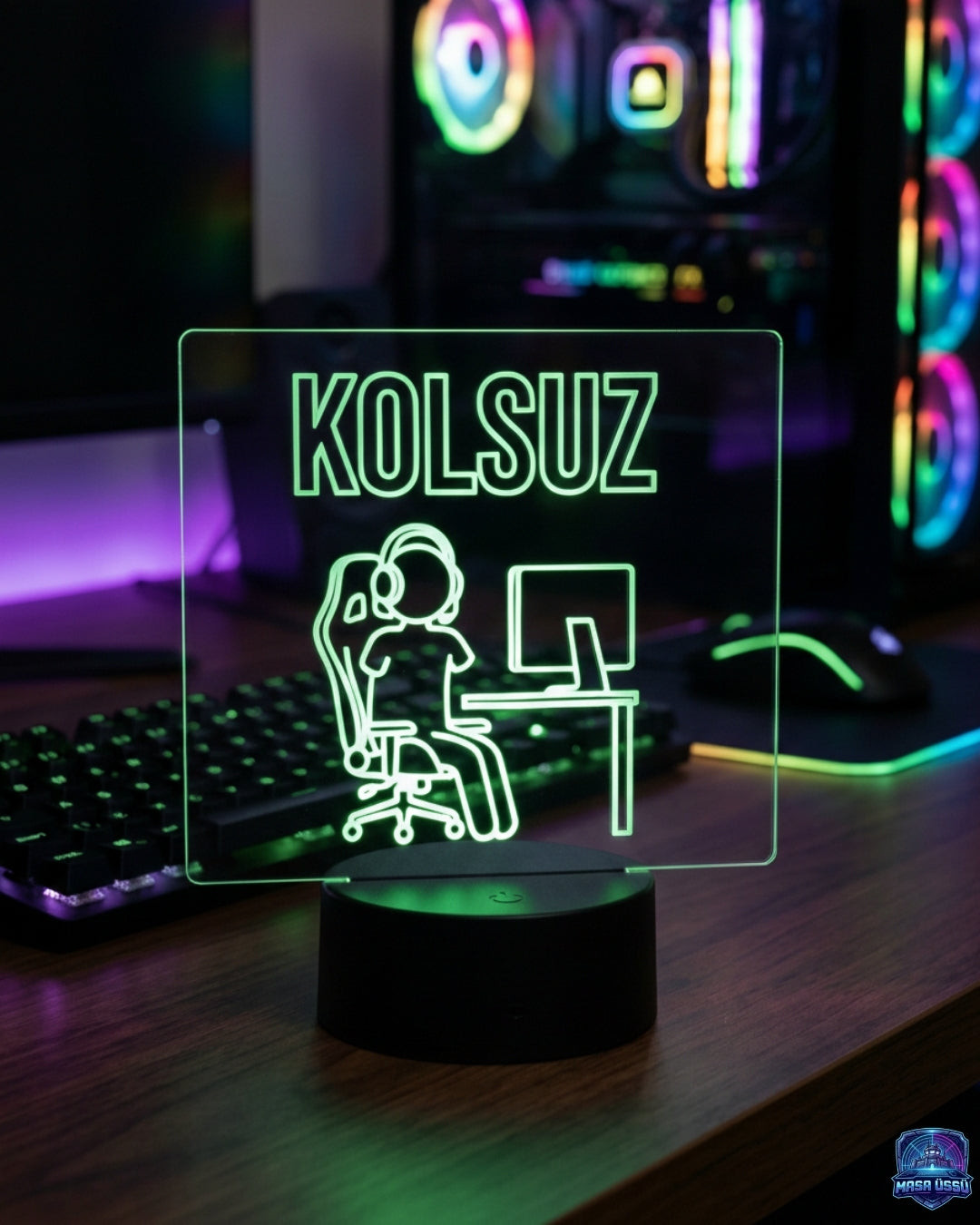 KOLSUZ TEMALI MASA ÜSTÜ RGB DEKARASYON