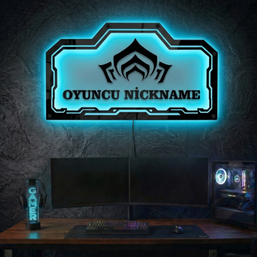 Kişiye Özel Warframe Temalı Akıllı RGB Duvar Dekoru