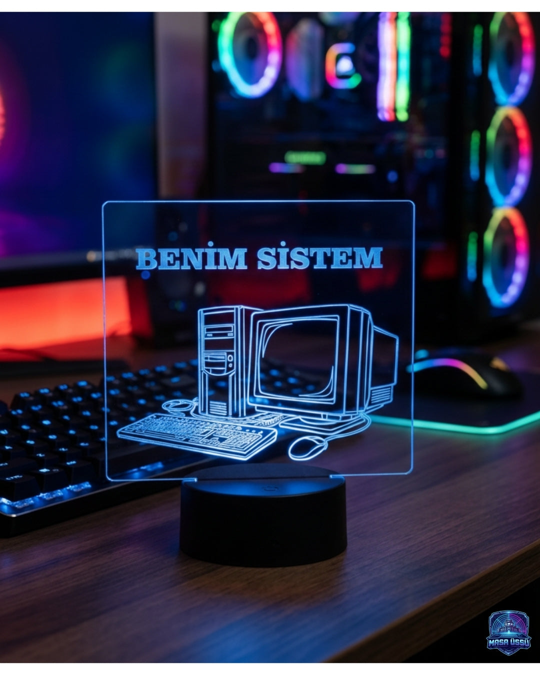 MASA ÜSTÜ RGB IŞIKLI DEKARASYON