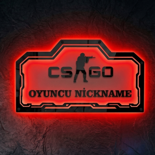 Kişiye Özel CS GO Temalı Akıllı RGB Duvar Dekoru