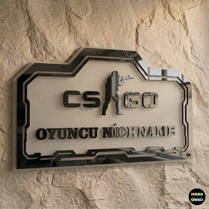 Kişiye Özel CS GO Temalı Akıllı RGB Duvar Dekoru