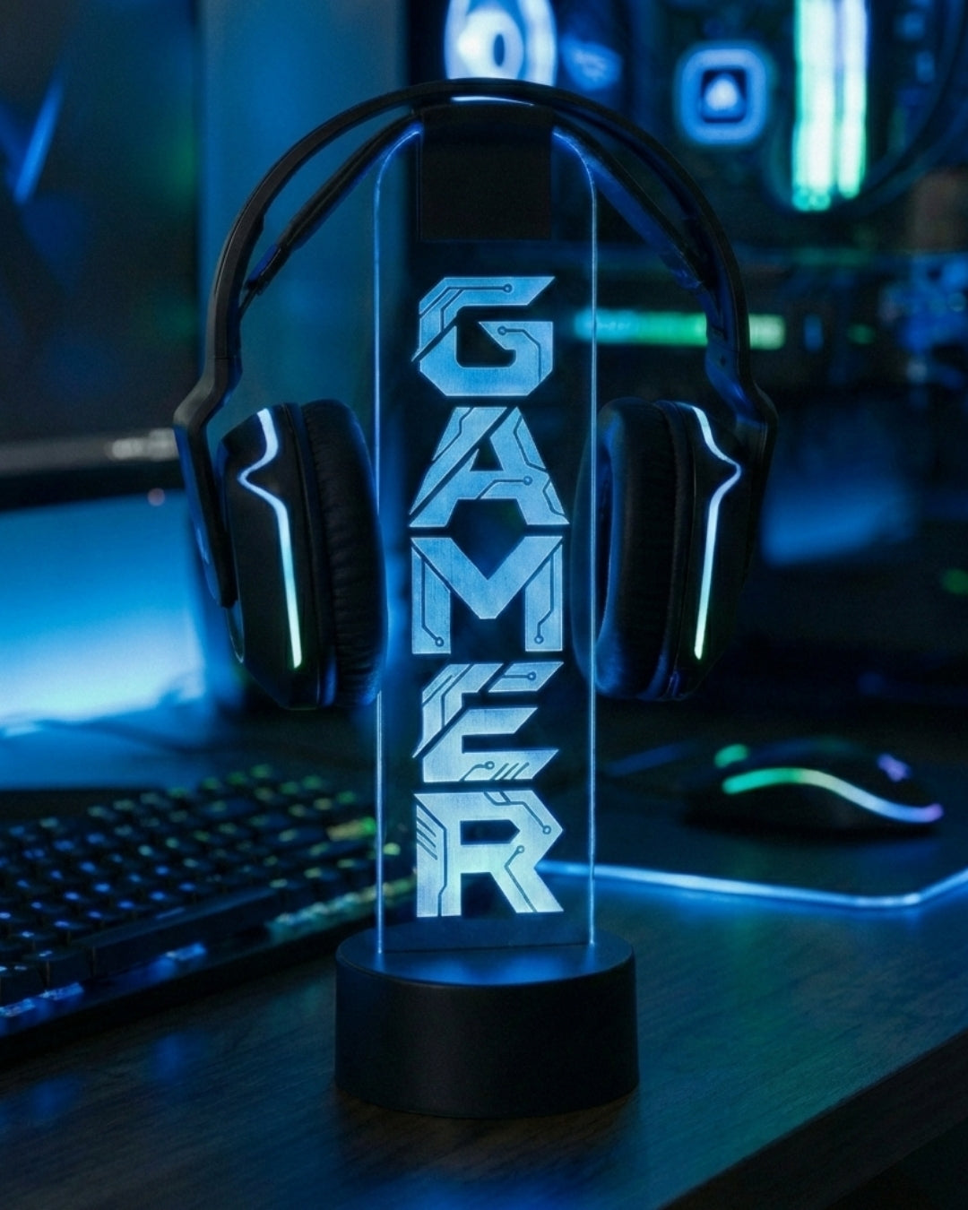 DİKEY GAMER YAZILI KULAKLIK STANDI