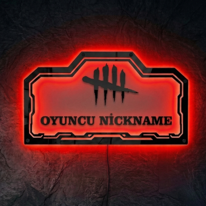 Kişiye Özel Dead by Daylight Temalı Akıllı RGB Duvar Dekoru