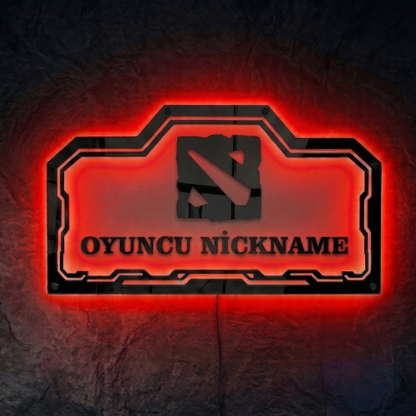 Kişiye Özel DOTA Temalı Akıllı RGB Duvar Dekoru