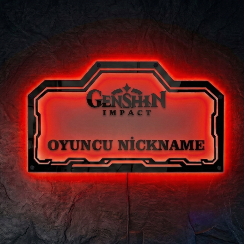 Kişiye Özel Genshin Impact Temalı Akıllı RGB Duvar Dekoru
