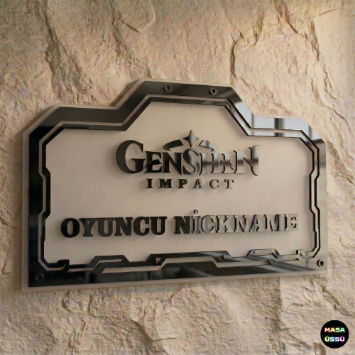 Kişiye Özel Genshin Impact Temalı Akıllı RGB Duvar Dekoru