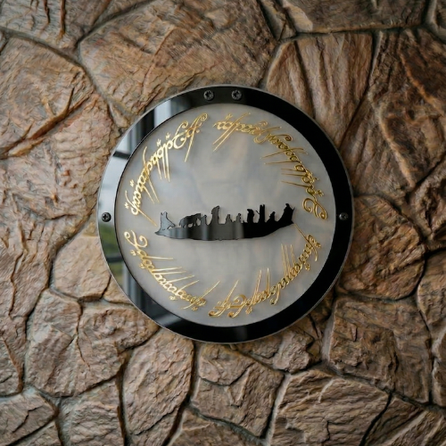 Yüzüklerin Efendisi Yüzük Kardeşliği Silüeti Işıklı Duvar Lambası