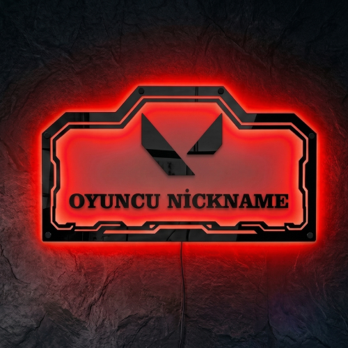 Kişiye Özel VALORANT Temalı Akıllı RGB Duvar Dekoru
