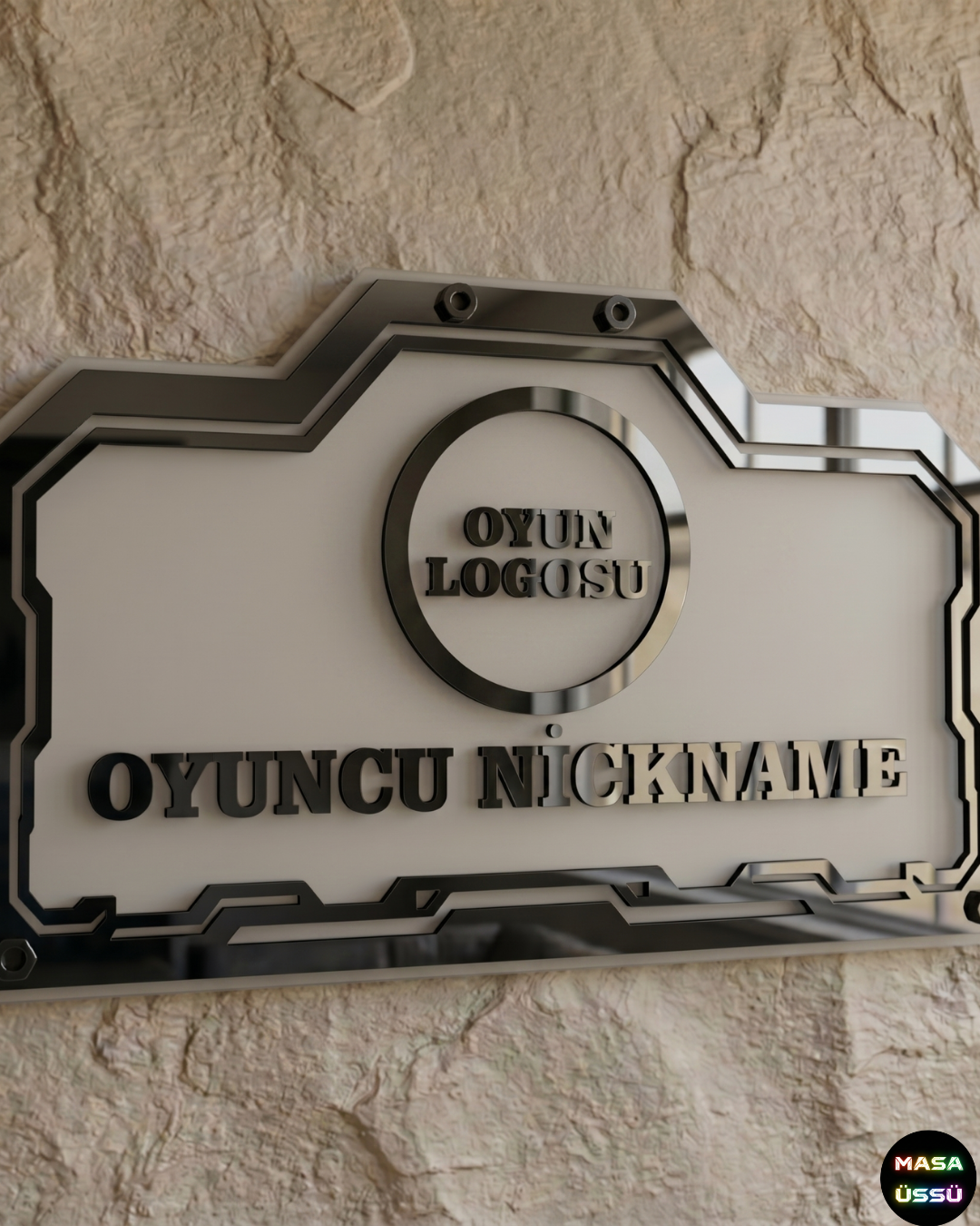 Kişiye Özel Oyun Logolu ve Nickname Yazılı RGB Duvar Dekoru